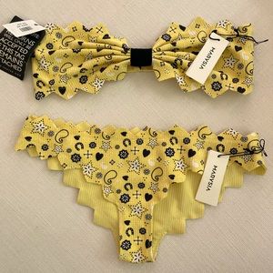 Marysia Swim Yellow Print Bikini Size small new with tags